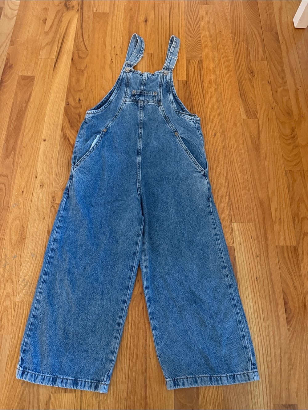 Zara Blue Denim Kids Overalls with Wide Legs